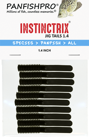 Black - 1.4 inch INSTINCTRIX Jig Tails
