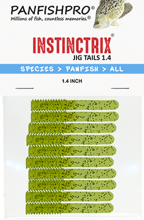 Green Sunfish - 1.4 inch INSTINCTRIX Jig Tails