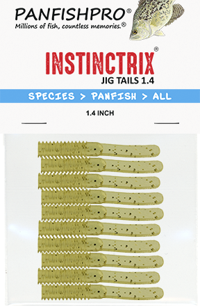 Golden Roach/Gold Glitter - 1.4 inch INSTINCTRIX Jig Tails