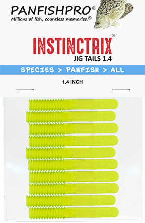 Chartreuse transparent - 1.4 inch INSTINCTRIX Jig Tails