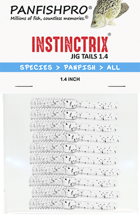 Clear/Silver Glitter - 1.4 inch INSTINCTRIX Jig Tails