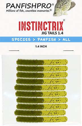 Watermelon/Orange Glitter - 1.4 inch INSTINCTRIX Jig Tails