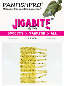 Golden Roach/Gold Glitter - 1.3 inch JIGABITE Jig Tails