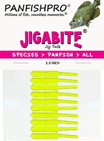 Chartreuse transparent - 1.3 inch JIGABITE Jig Tails