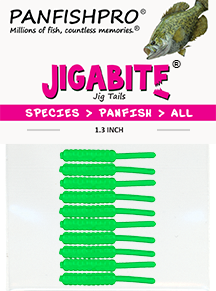 Bright Green - 1.3 inch JIGABITE Jig Tails