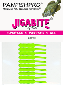 Lime Green - 1.3 inch JIGABITE Jig Tails