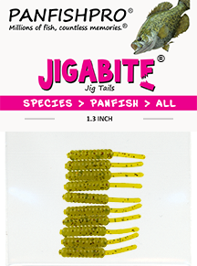 Watermelon/Orange Glitter - 1.3 inch JIGABITE Jig Tails