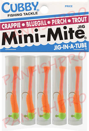 Cubby Mini-Mite Jig 5-Pack Green Chartreuse/Orange
