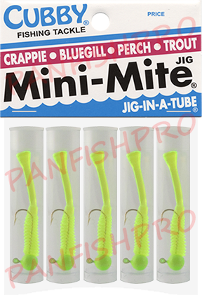 Cubby Mini-Mite Jig 5-Pack Green Chartreuse/Clear Chartreuse