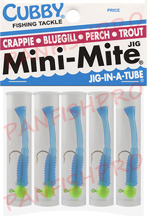 Cubby Mini-Mite Jig 5-Pack Green Chartreuse/Blue