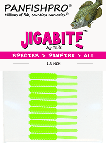 Silk Chartreuse - 1.3 inch JIGABITE Jig Tails