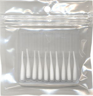 White - 1.4 inch Teezer-Tail Jig Tails