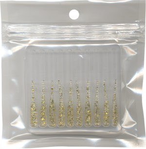 Clear/Gold Glitter - 1.4 inch Teezer-Tail Jig Tails