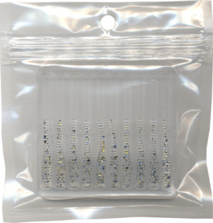 Clear/Firecracker - 1.4 inch Teezer-Tail Jig Tails