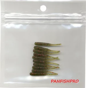 Melon/Red glitter - 1.4 inch Teezer-Tail Jig Tails