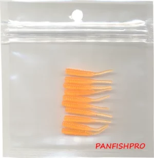 Clear Orange - 1.4 inch Teezer-Tail Jig Tails