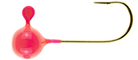 This is a graphical image of a single Panfishpro Pro-Quality jig head in the size of 1/46 #8. The color is Hot Pink.