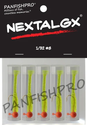 1/32 #8  Orange/Clear Chartreuse/Silver Glitter 5 NEXTALGX Jigs