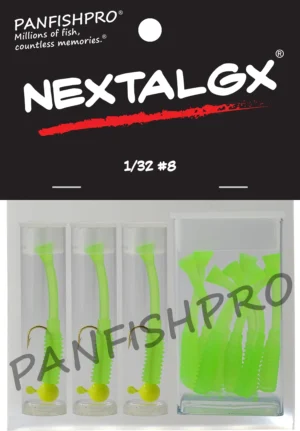 1/32 #8 Yellow Chartreuse/Green Chartreuse NEXTALGX Jig & Tail Pack