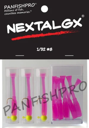 1/32 #8 Yellow Chartreuse/Pink NEXTALGX Jig & Tail Pack