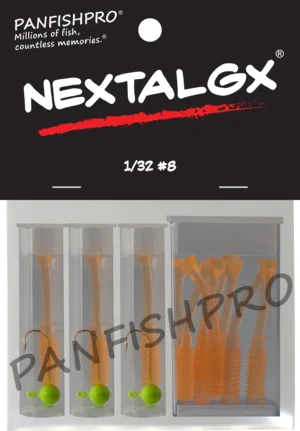 1/32 #8 Green Chartreuse/Orange NEXTALGX Jig & Tail Pack