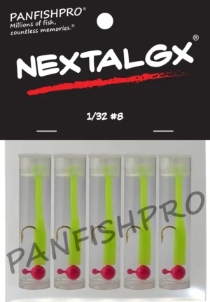 1/32 #8 Hot Pink/Silk Chartreuse 5 NEXTALGX Jigs