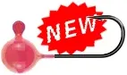 This is a graphical image of a single Panfishpro Pro-Quality jig head in the size of 1/32 #8. The color is Hot Pink and the hook is bronze.